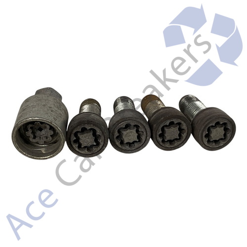 Audi A3 8P 5Dr 08-12 Facelift Locking Wheel Nut Set